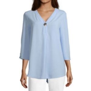 Worthington V-Neck 3/4 Sleeve Tunic Top, NWOT